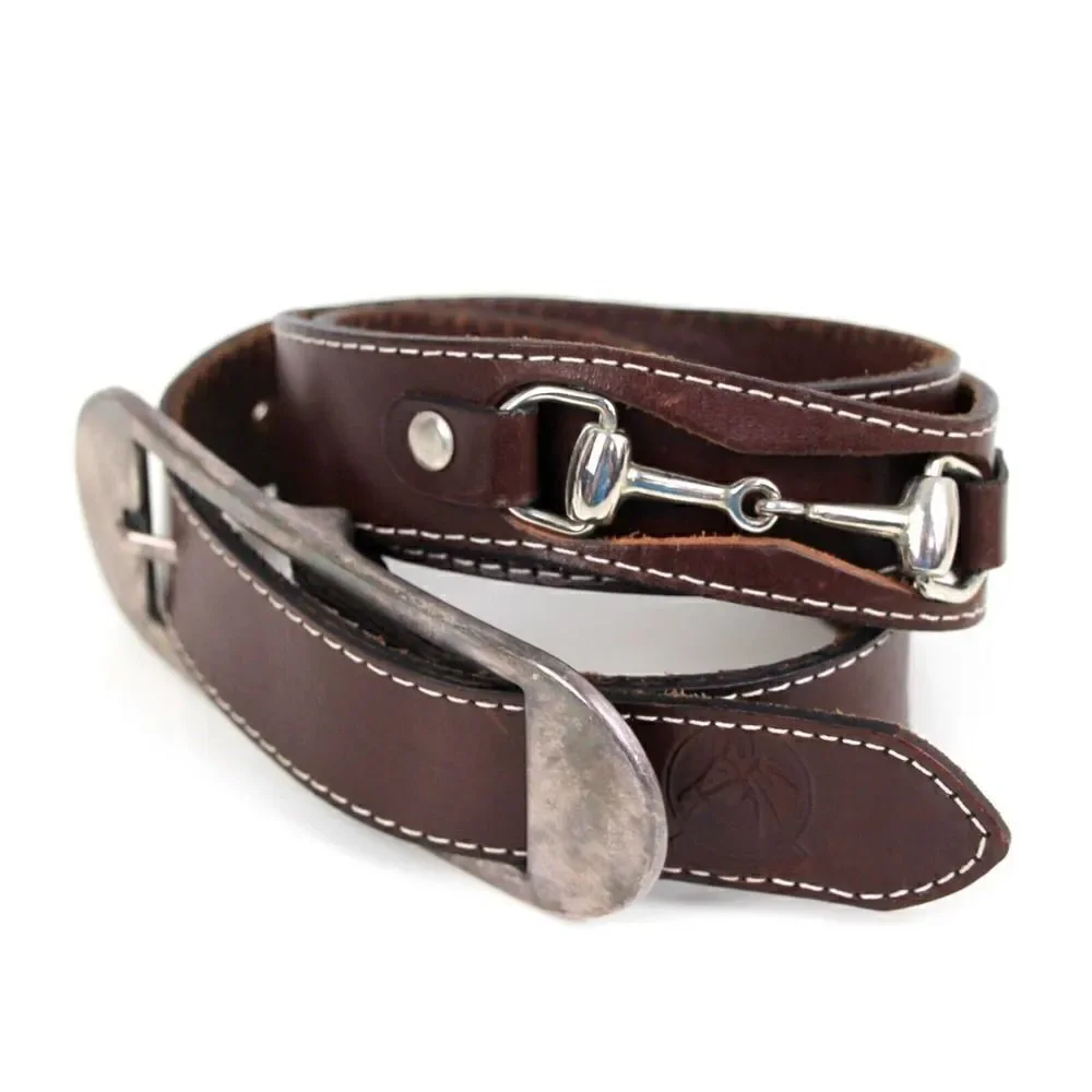Lilo Espana SADDLE BROWN LEATHER Horse Bit 1 1/8